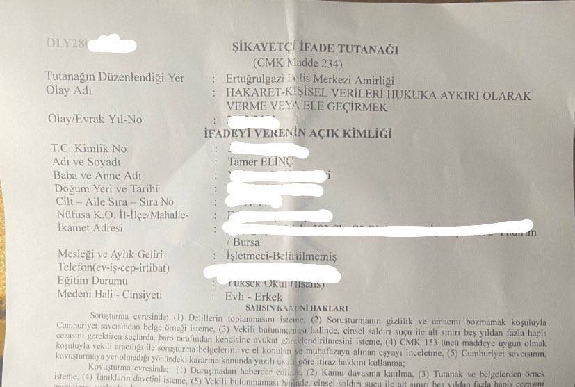 cahilavukat's tweet photo. @gyunkul @halileldemir @saglikbakanligi @drfahrettinkoca 1- Müvekkilimiz hakkında yapmış asılsız iddialar ve nufüzunuzu kullanarak kişisel verileri hukuka aykırı olarak verme veya ele geçirmekten kaynaklı şikayetimiz yapılmış olup bu konuda ceza mahkemelerinin ve KVK kurumunun vereceği cezaları en yakın sürede göreceğiz.+++ https://t.co/rsQoYY7WS5