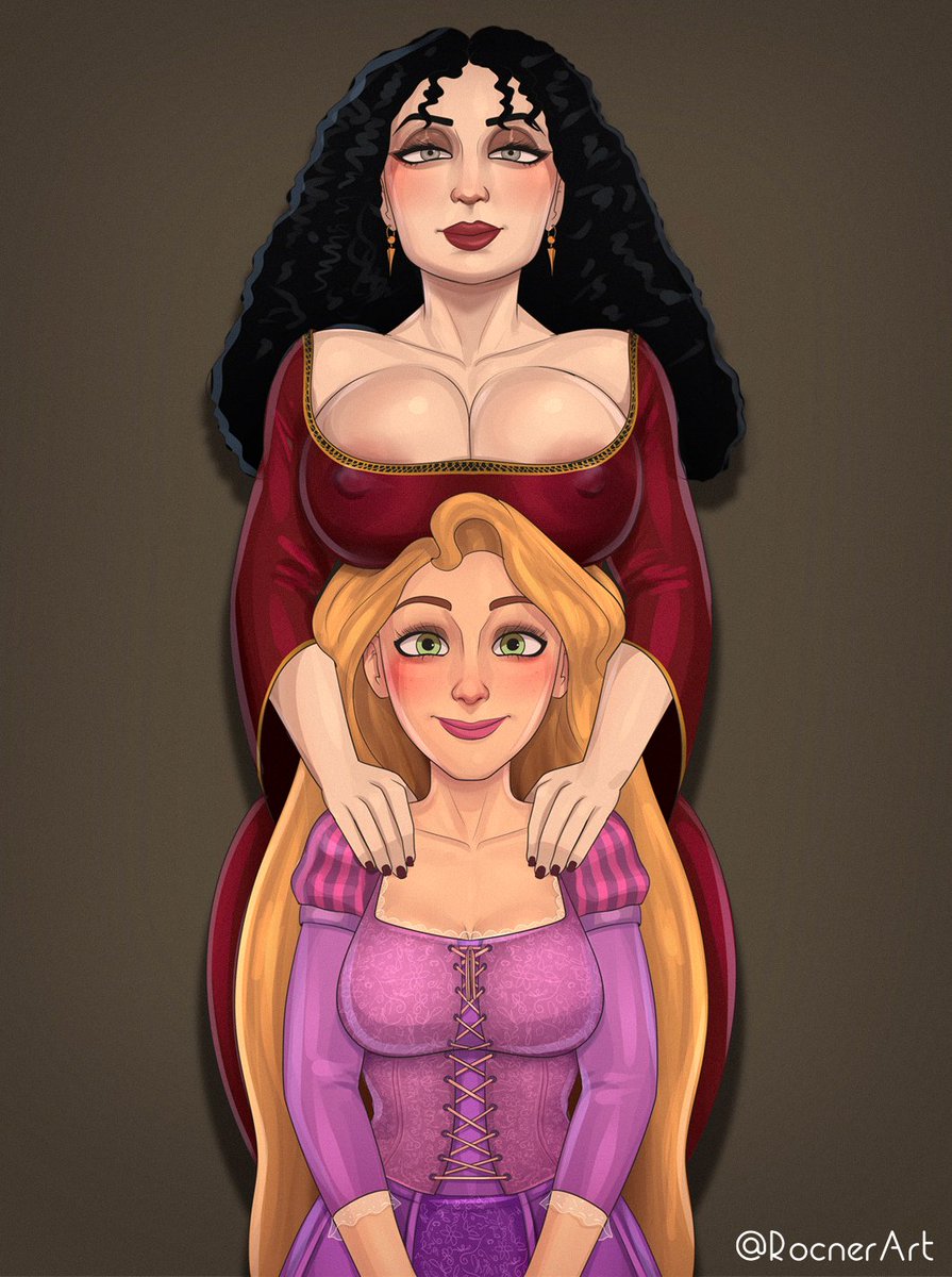 RocnerArt's tweet photo. Mother Gothel x Rapunzel(? <3 https://t.co/FDuVIlwZ9f