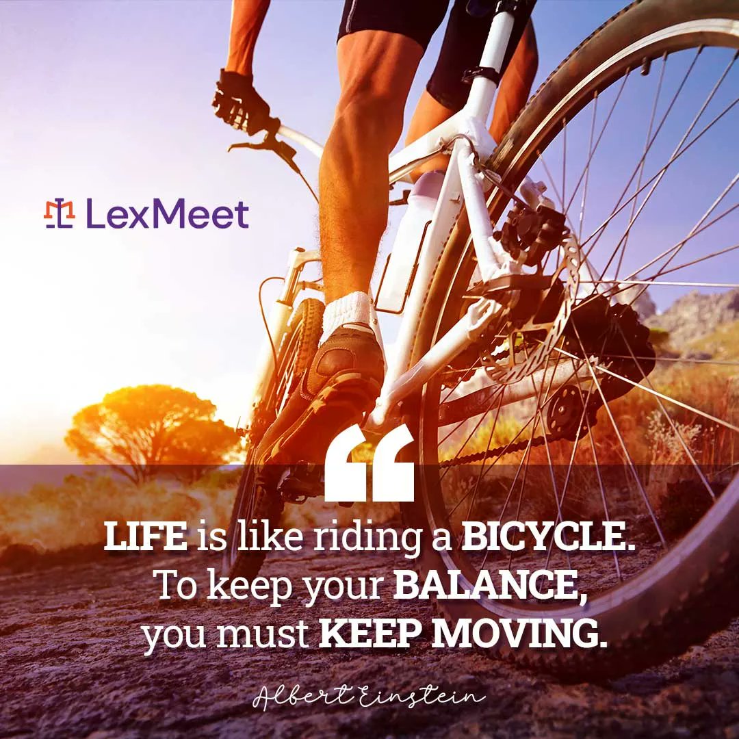 LexMeet's tweet photo. “Life is like riding a bicycle. To keep your balance, you must keep moving.”
— Albert Einstein
#PositiveMondays #LexMeet https://t.co/gSSyQgaN6r