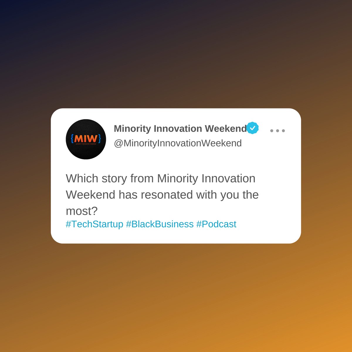 Minority Innovation Weekend tweet media