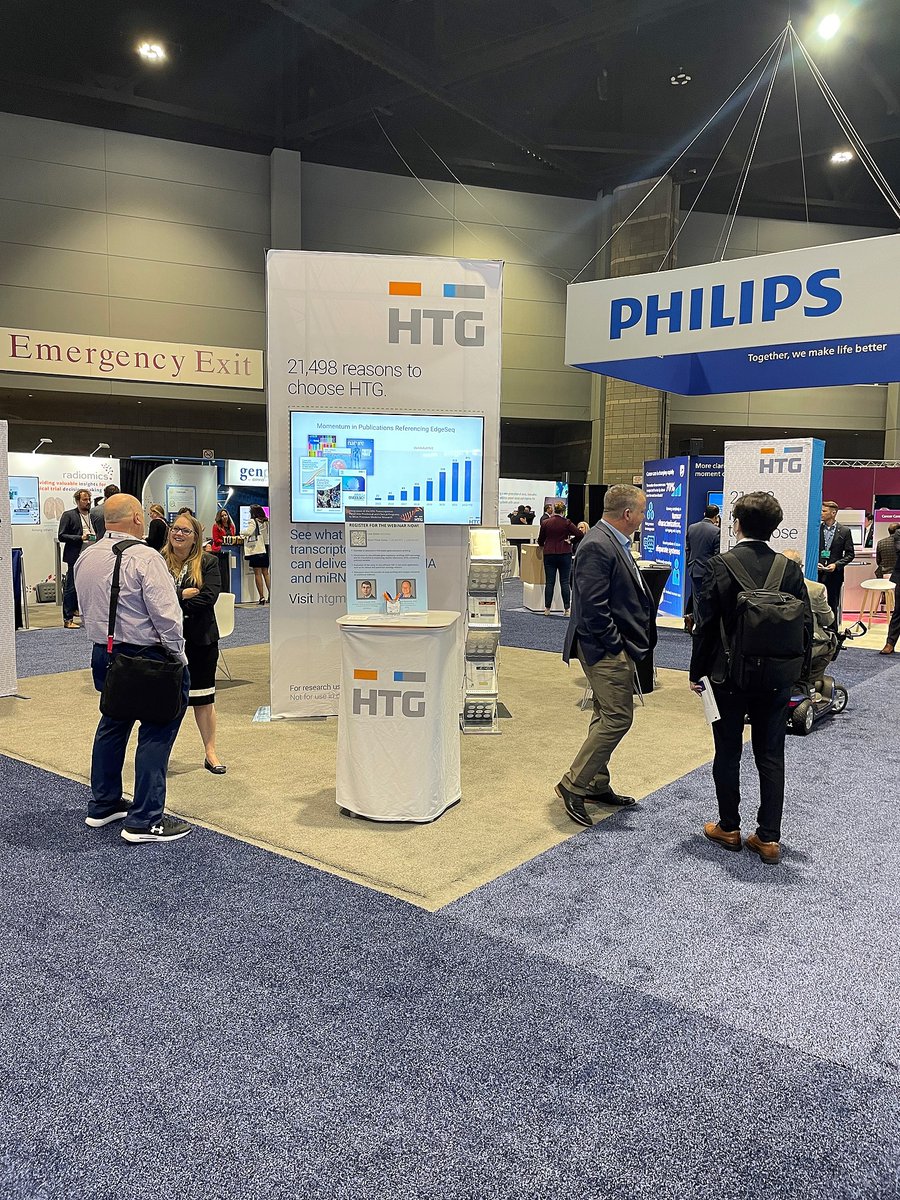 HTGMolecular's tweet photo. Another great day engaging with customers at #ASCO22.
A poster featuring HTG EdgeSeq technology was presented by David Silva Moura from Health Research Institute-Fundación Jiménez Díaz University Hospital. Come by our booth 3135. #geneexpressionprofiling #HTGEdgeSeq https://t.co/lNe3IRbA63