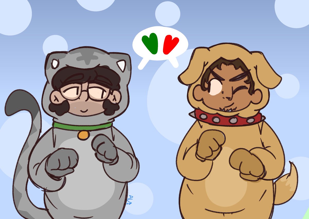 ALudicity's tweet photo. #Ichinanweek2022 Day 5 - Halloween (Funy kity n dogy) https://t.co/CH7EWaPDR5