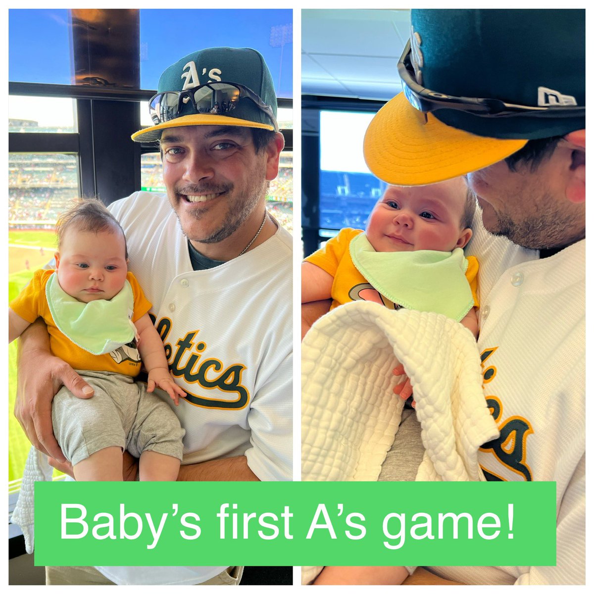 Megan’s first A’s game!!! #atthecoliseum