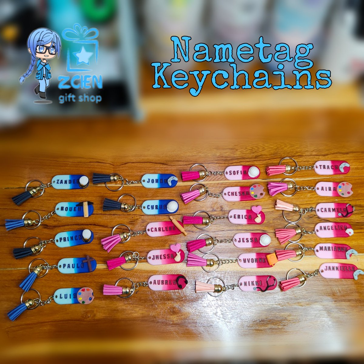 zciensart's tweet image. Name Keychains
.
.
Sa mga gusto din po magpaggawa, message lang po kayo 🥰
.
.
.
.
.
#zciensart 
#namekeychain #handmade #clayart #giftideas #zcienshop