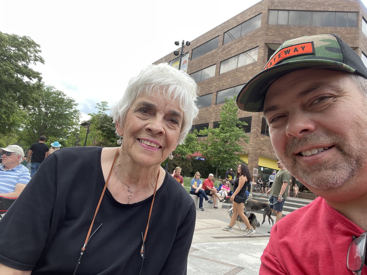 jamesknabe's tweet photo. Enjoying some jazz today downtown Iowa City with my mom.  Also great to see longtime family friend Jim Hall playing drums (he's also a master on the keys). https://t.co/qurvnId7UI