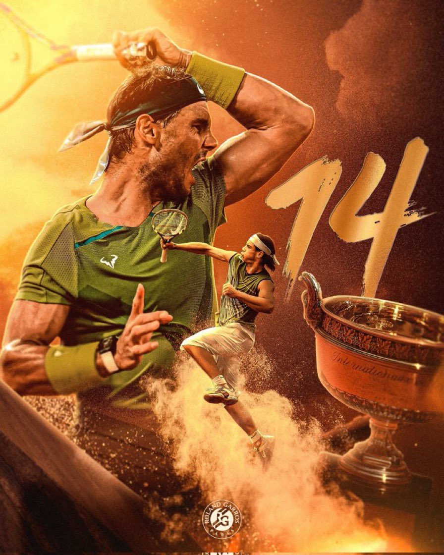 VeereshShiv's tweet photo. GS #22 and the he continues to fight - that could only be Rafa - the king of clay 

 #RafaelNadal𓃵 #RafaNadal https://t.co/6VIucHm4uQ