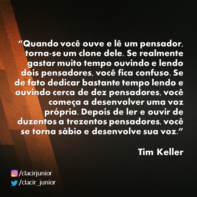 Para pensar...

(<a href="/timkellernyc/">Timothy Keller (1950-2023)</a> citado por Karin Spiecker Stetina [Como Ler Teologia. Rio de Janeiro: <a href="/ThomasNelsonBr/">Thomas Nelson Brasil</a>, 2022]).