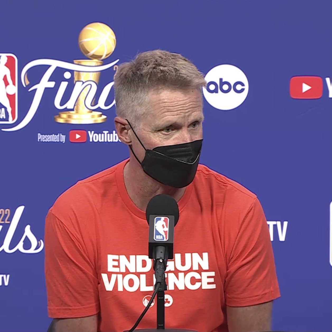 The Athletic on Twitter: "Steve Kerr says both teams wore the "End Gun