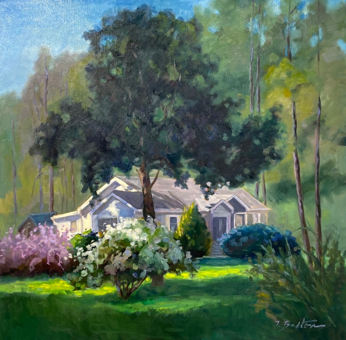 “Deep in the Woods Homestead” by Ingrid Bolton 🌳 🌸