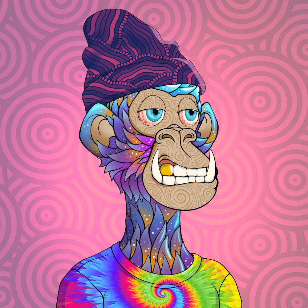 davidviltok's tweet photo. Everyone wonders if they gonna buy a goat. I just bought a 4th @trippinapes instead. One that suits better as my pfp. What’s my #TrippinApeTribe fam thinks about that? 😎🍭 https://t.co/pcWDvPgjs6