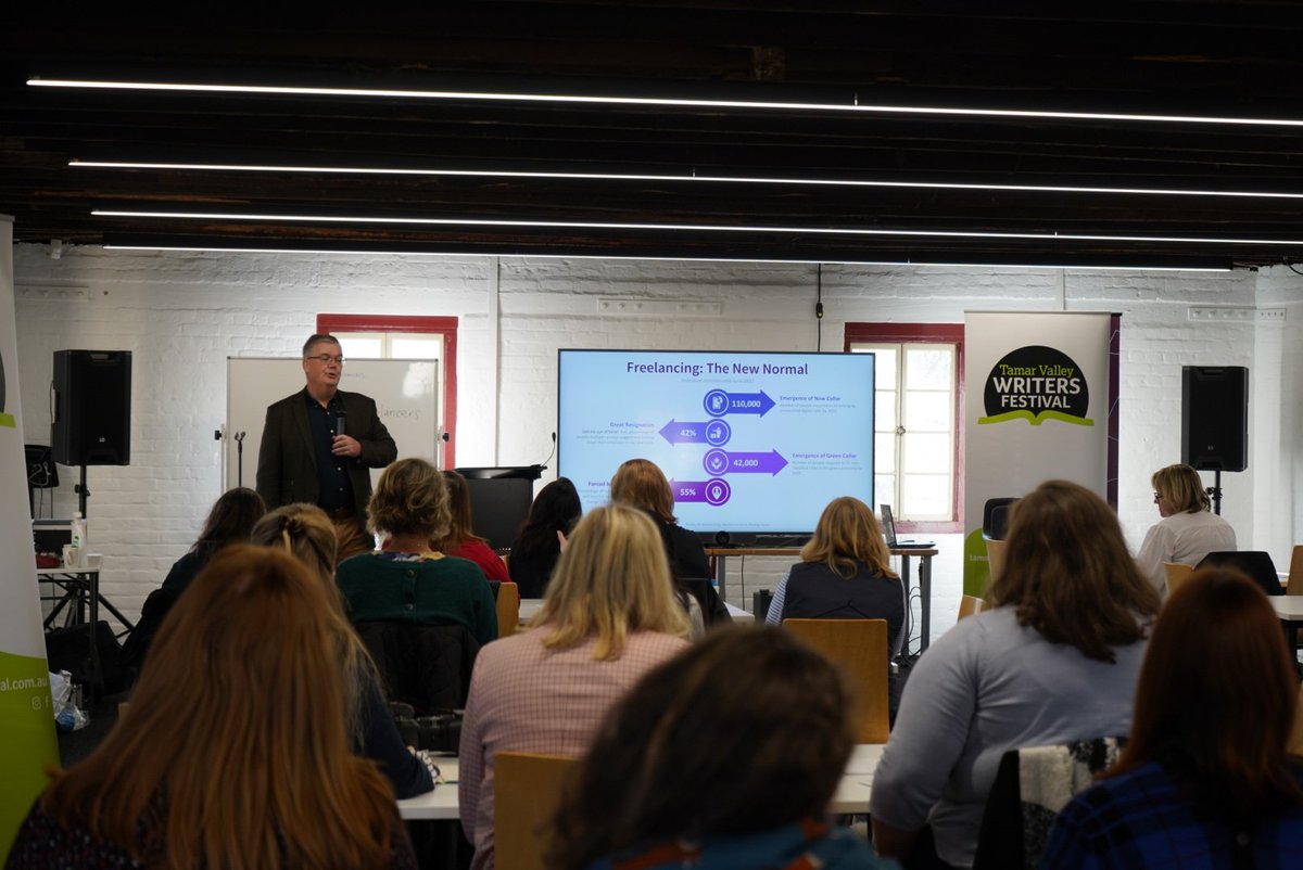 Freddy Pawle (@fredkpawle) on Twitter photo The Tasmania Freelance Festival has kicked off with keynote speaker, Dr Marcus Bowles, presenting on the future of freelancers post COVID. <a href="/tasfreelancers/">Freelance Festival</a> <a href="/CentralNewsUTS/">UTS Journalism</a> The Tasmania Freelance Festival has kicked off with keynote speaker, Dr Marcus Bowles, presenting on the future of freelancers post COVID. <a href="/tasfreelancers/">Freelance Festival</a> <a href="/CentralNewsUTS/">UTS Journalism</a>