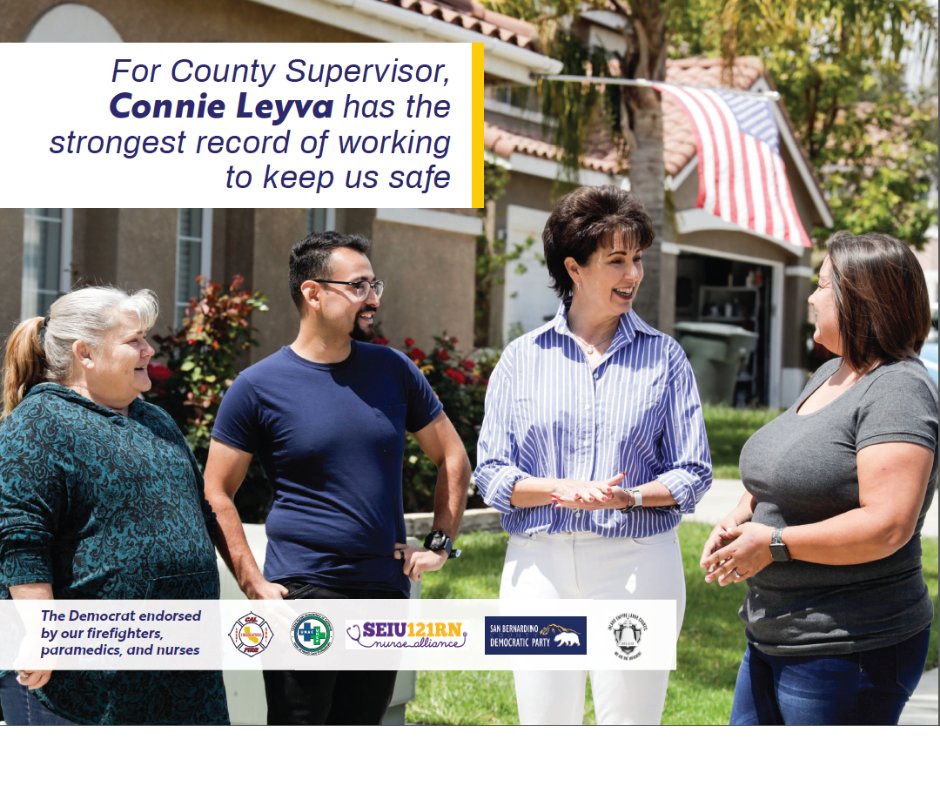 Keeping our communities safe. #Vote #MakeAPlanToVote 

Connie Leyva for Supervisor