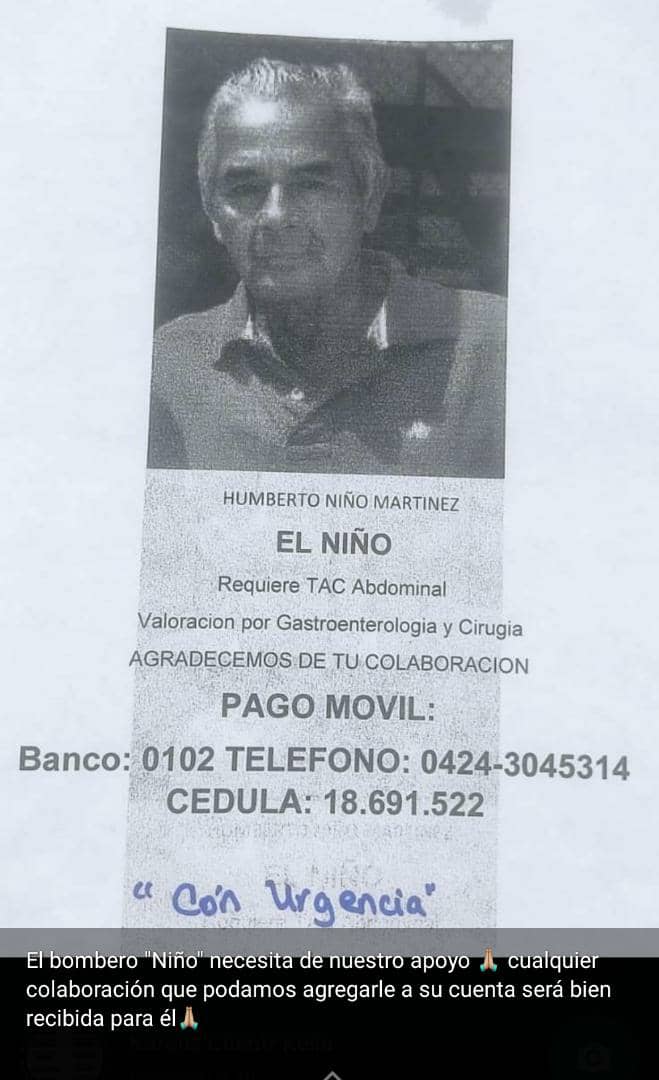 LimonActivo's tweet photo. Está recluido en el HCM, Esta comprometido con hígado y riñón, bombero estación de servicio de el limón #Mbi https://t.co/RZmLre5SmH