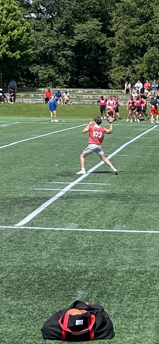 StrayerCharlie's tweet photo. Got some great work today at the @Marist_Fball @BigRed_Football exposure camp! @masters_coach https://t.co/vWW9MCZaPs