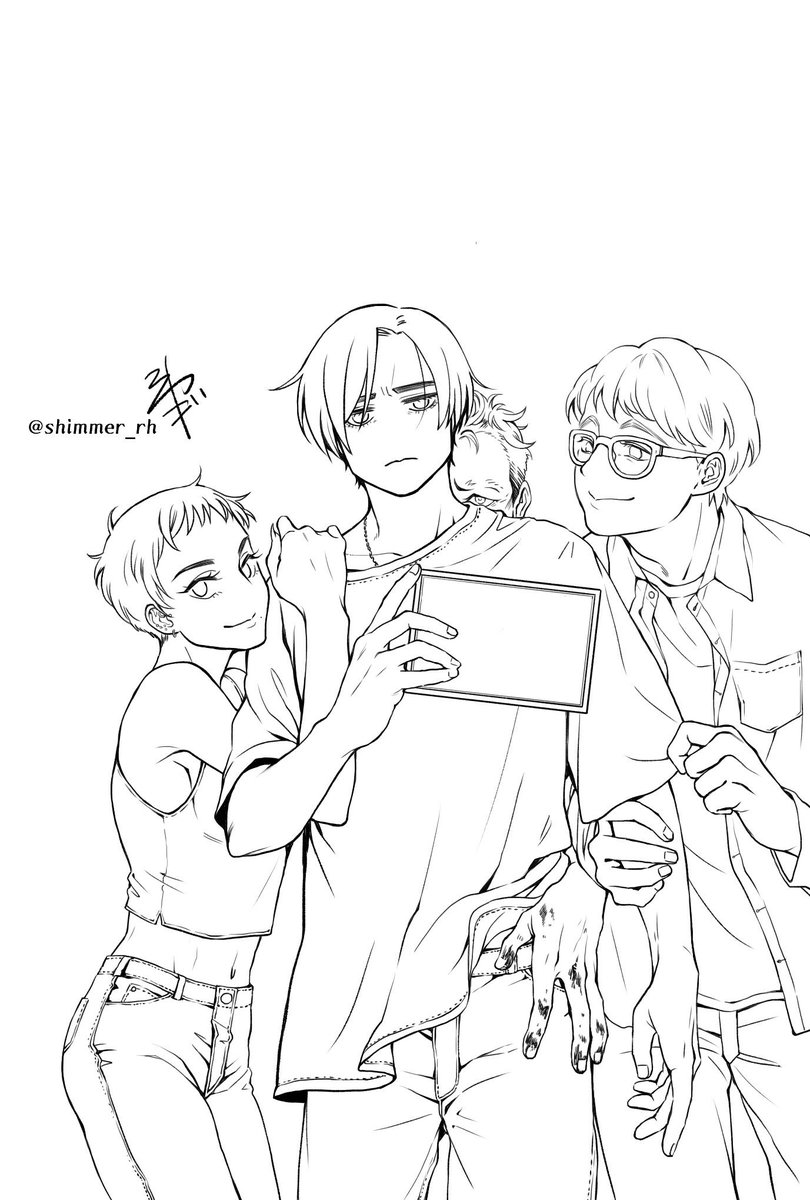 🟥レカペ2206のネップリ用だったイラストです。線画は塗り絵にしてお楽しみくださいませ！
※塗ったものをアップする際は当アカウントを記載してくださると嬉しいです☺️色味以外の線画改変や他SNSへのアップはご遠慮ください。