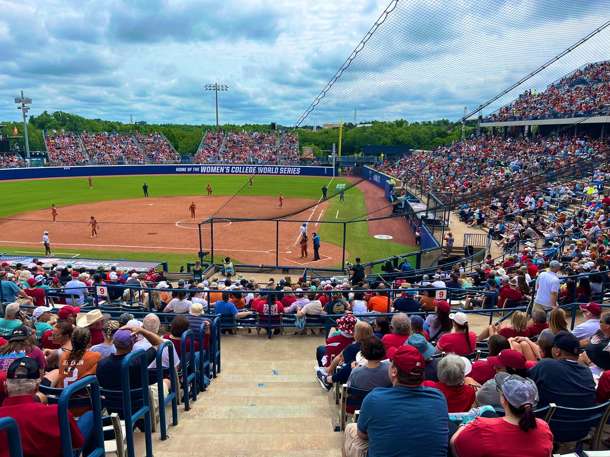 What a terrific experience in OKC! 🥎 So much fun to watch our sport grow at all levels. From fancy cameras everywhere to professional development during the chmpshp to sold out crowds to amazing, talented student-athletes &amp; coaches. It takes ALL of us to keep moving forward!