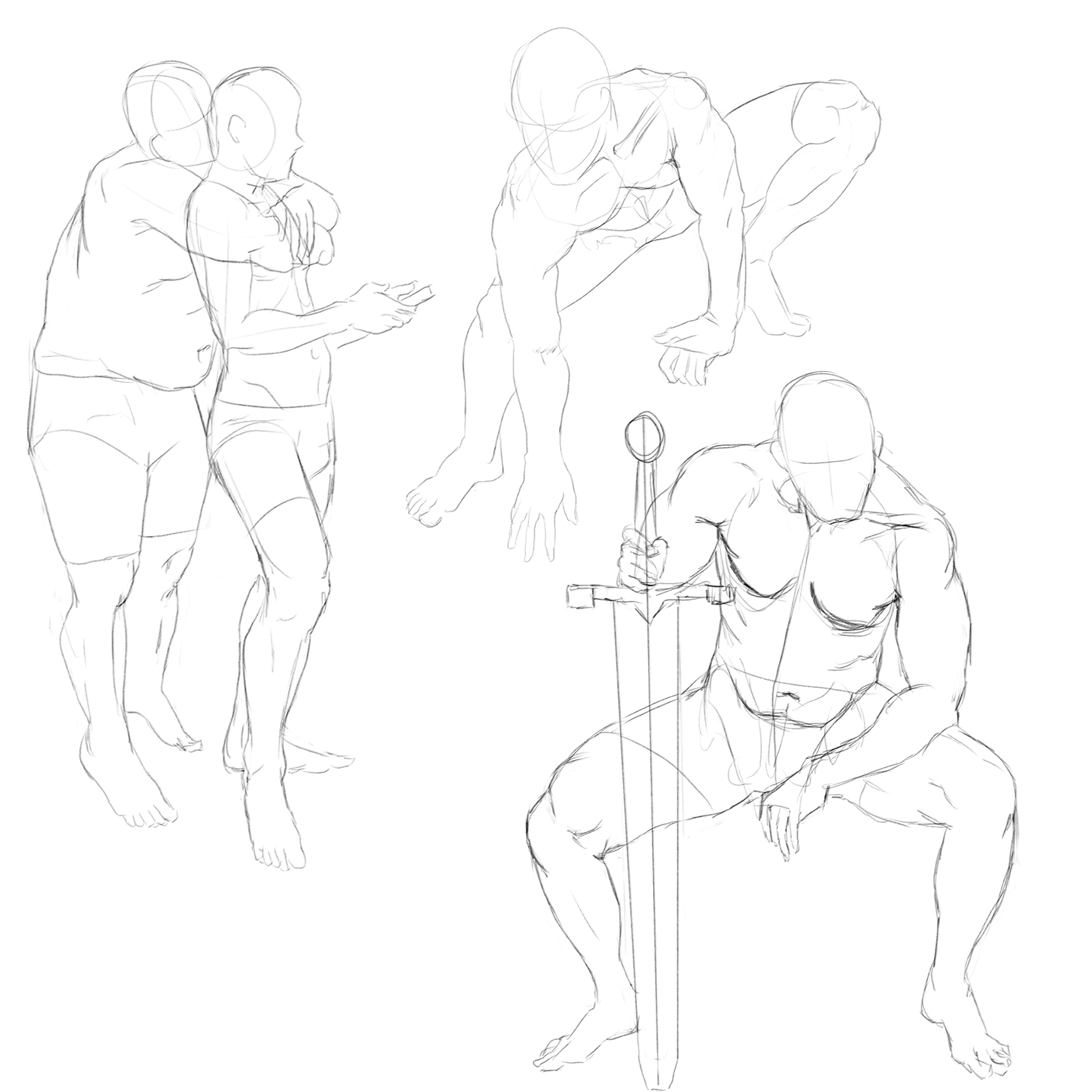 Drawing male pose reference
