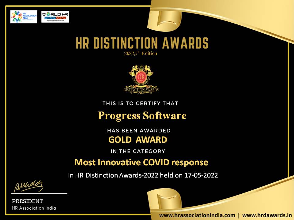ProgressSW's tweet photo. Congratulations to our HR team in India, for winning not 1, but 2 HR Distinction Awards!
✅ Most Innovative COVID Response
✅ Most Effective CSR Strategy
You're amazing!
#ProgressPROUD #ProgressForTomorrow #ProgressIndia https://t.co/lmscT7JD6T