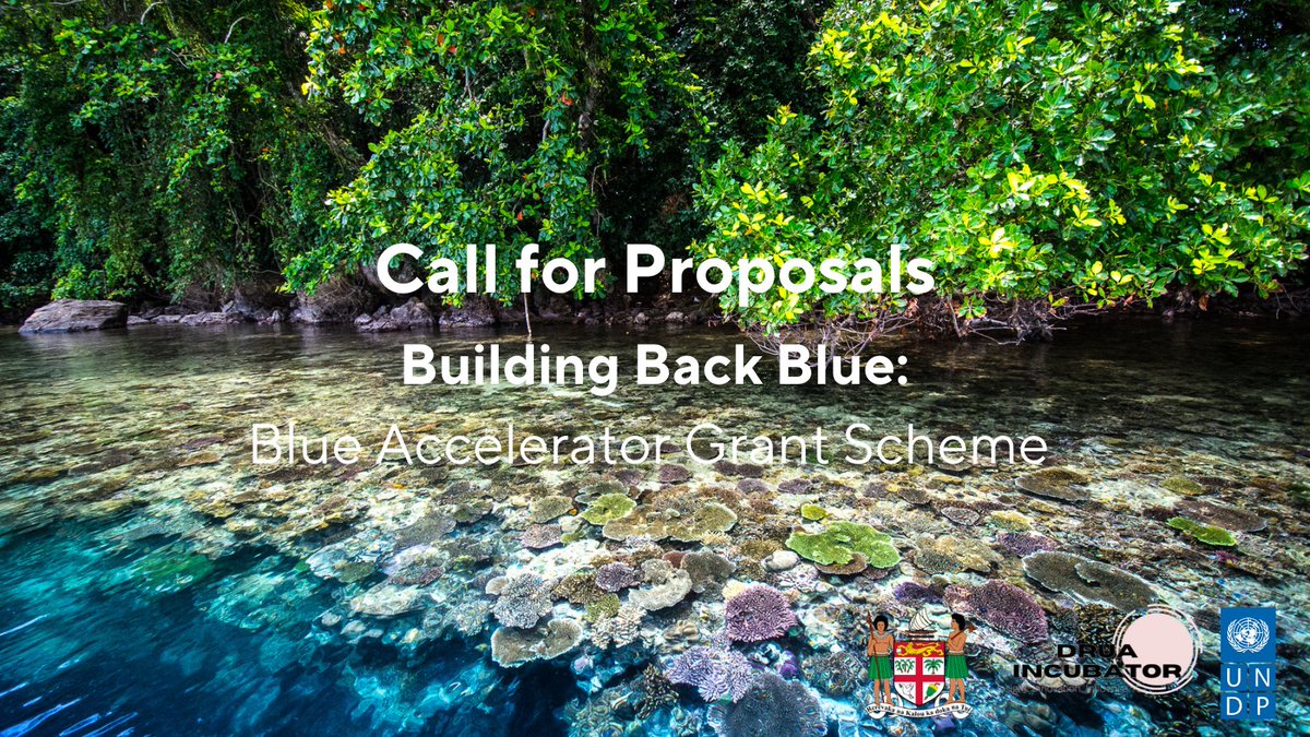 UNDPplanet's tweet photo. On #WorldOceansDay, what better way to celebrate than by #BuildingBackBlue?
π£ @UNDP_Pacific @FijianGovt is calling for proposals from organizations in π«π― working to #SaveOurOcean
ποΈ Applications open until 30 June
Submit here: https://t.co/ErjGgpRPpu https://t.co/qUdwGh5W0l