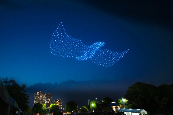 redcliff_drone's tweet photo. ⚓️横浜開港祭⚓️

横浜開港祭での500機のショー🚁✨

横浜のみなさまありがとうございました！！！多くの方に喜んでいただけて嬉しいです😊✨

#DroneShow #droneshow #drones #ドローン #ドローンショー #redcliff https://t.co/kO7gFBISEZ