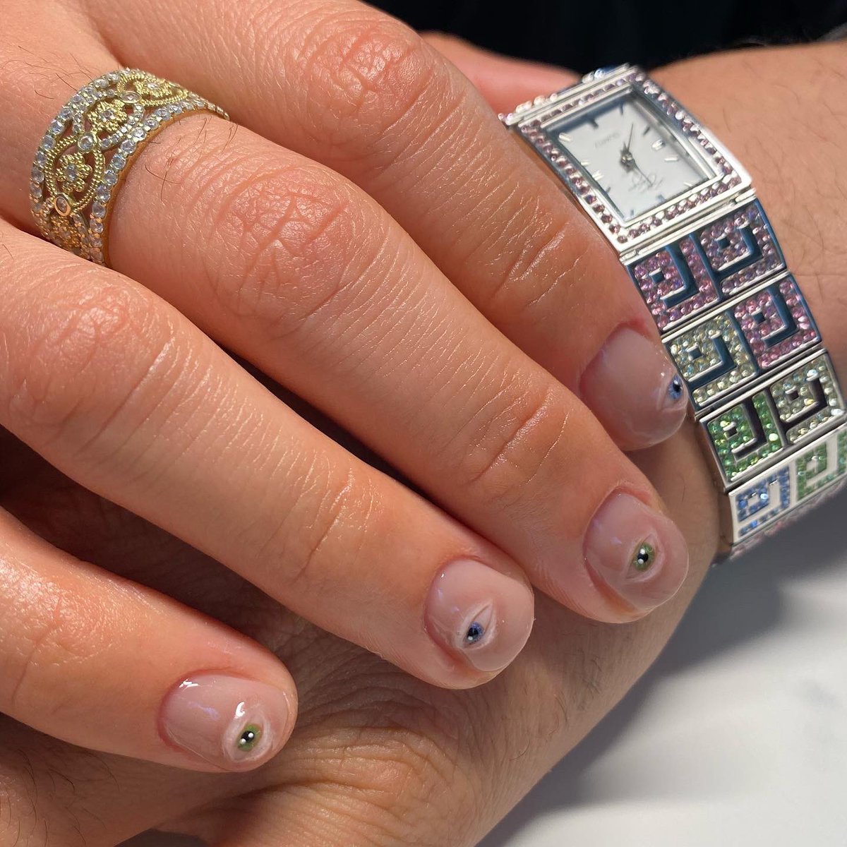 I did my baby’s nails 👉🏾👈🏾💗 
A nailedbytav recreation 🫶🏾