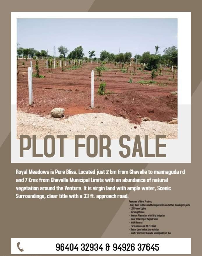 Jetendersk's tweet image. Royal Meadows is Pure Bliss. Located just 2 km from Chevelle to mannaguda rd It is virgin land,  Clear title with a 33 ft. approach road. #chevelle #moinabad #plotforsell #plotforsale #farmplotsforsale #farmplots #affordableplotsforsale #closetohyderabad #plotforsaleinhyderabad