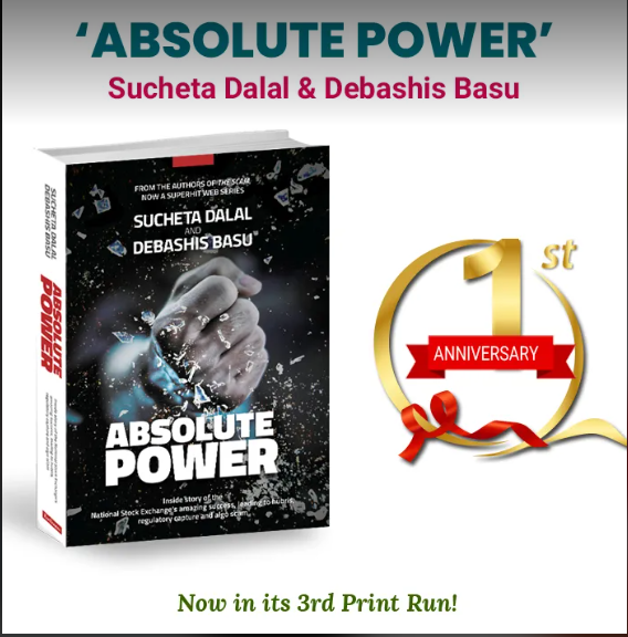MoneylifeIndia's tweet photo. ABSOLUTE POWER
Now in its 3rd Print Run!
#AbsolutePower by @suchetadalal & @moneylifers is the story of NSE's commercial success leading to arrogance and fall from grace.
Buy your copy today! https://t.co/JFLioCcrkK
@suchetadalal @Moneylifers https://t.co/KeM5n0CNi3