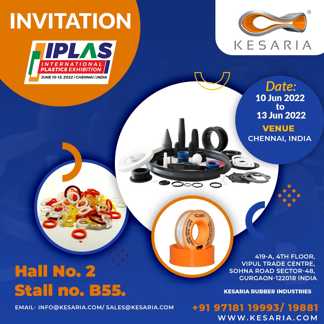 KesariaRubber's tweet photo. We are excited to meet you at #IPlas - International Plastics Exhibition for South India from 10, June 2022 to 13, June 2022. You are invited to visit our stall "Hall No. 2, Stall No. B55" in #ChennaiTradeCenter. 

#exhibition2022 #invitation #chennai #india #kesaria https://t.co/eGEbZY3VoR