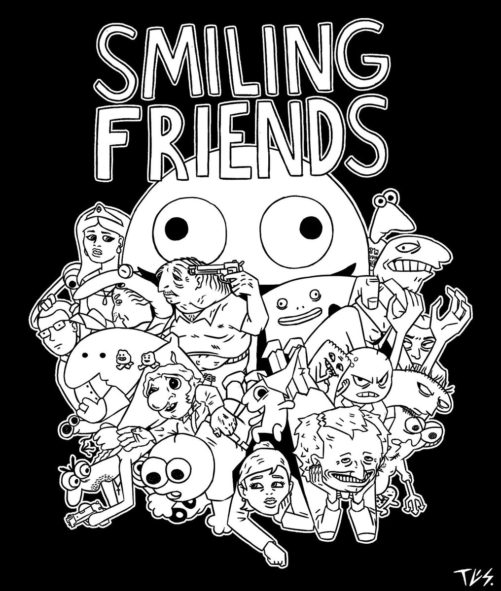Terry__TEZ's tweet photo. The smiling friends 
@psychicpebble @MichaelRCusack @adultswim @SmilingFriendHQ 
#smilingfriends #smilingfriendsfanart https://t.co/oiX16HnKlY