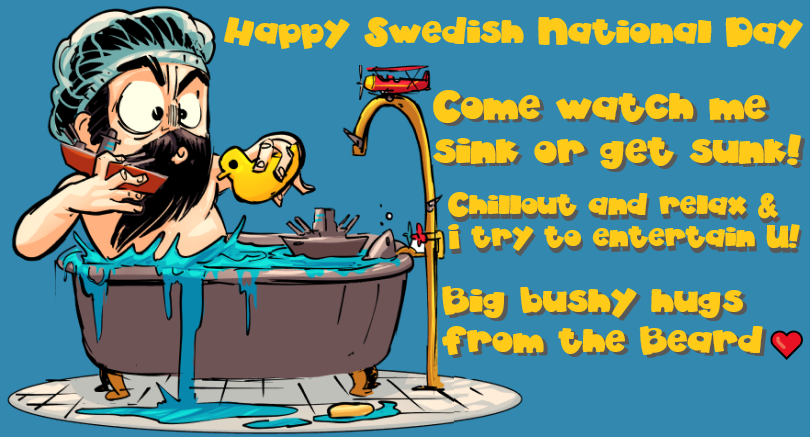 Happy Swedish National Day🇸🇪🥳
Come Chat &amp; Chill while I play Swedish Destroyers in <a href="/WorldofWarships/">World of Warships</a> ⚓️🇸🇪
twitch.tv/thegrumpybeard
#WoWs #Mondayvibes #Coffee #TwitchPartner #nationaldagen 🇸🇪