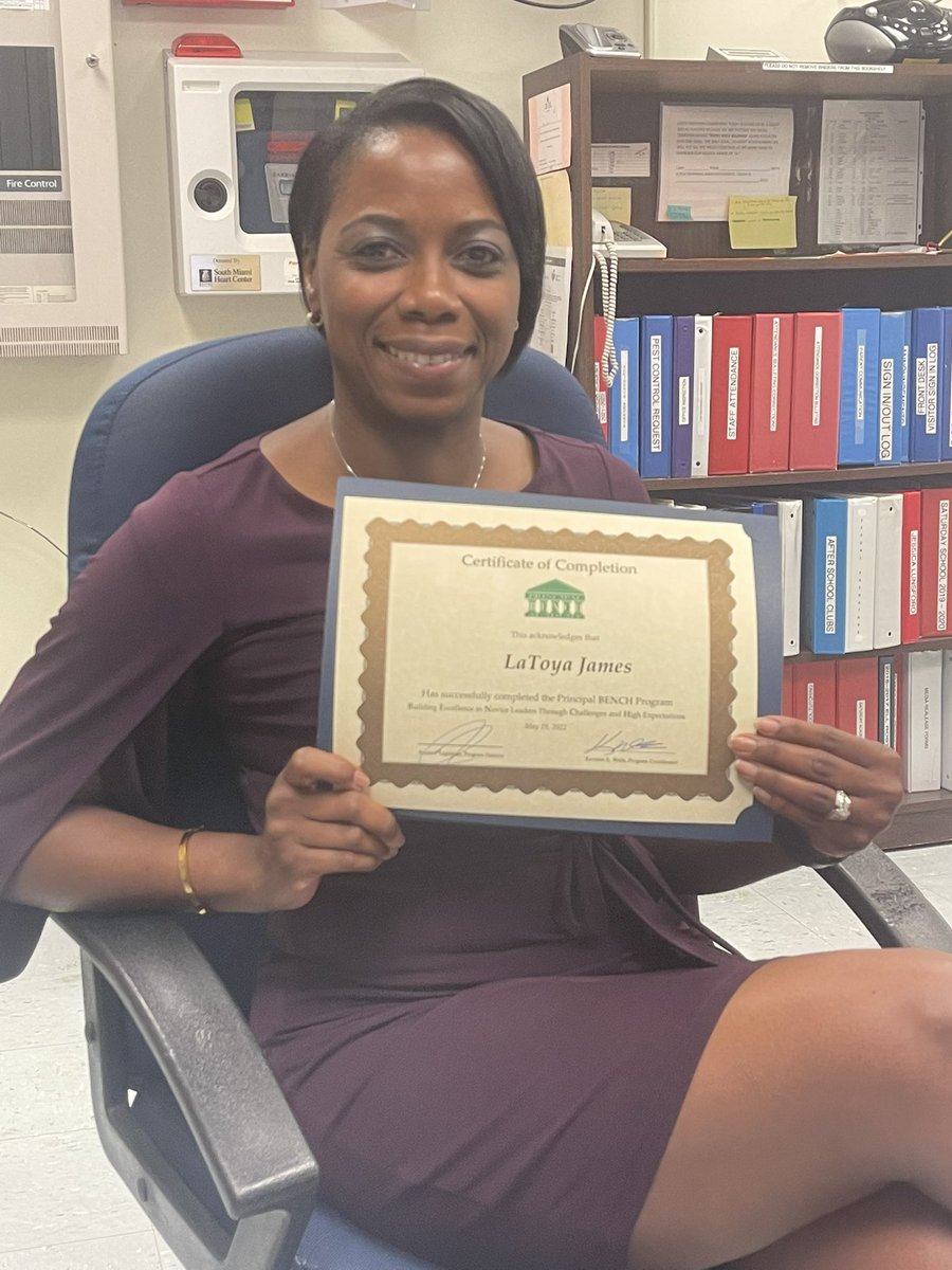 🎉Congratulations to our very own Assistant Principal, Mrs. James Edwards who has completed the BENCH program and is now eligible to become a Principal <a href="/MDCPS/">Miami-Dade Schools</a>💯🎯  <a href="/MDCPSNorth/">M-DCPS North Region</a> <a href="/SuptDotres/">Jose L. Dotres, Ed.D.</a> <a href="/docstevegallon/">Dr. Steve Gallon III</a>