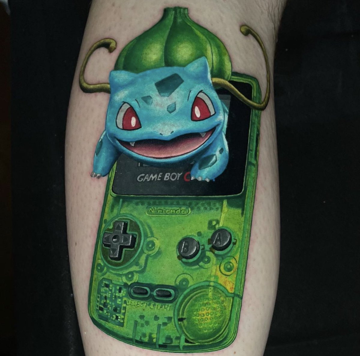 Who did you pick as your first starter? This is one of my favorite Pokémon tattoos I’ve gotten to do! #tattoo #pokemon