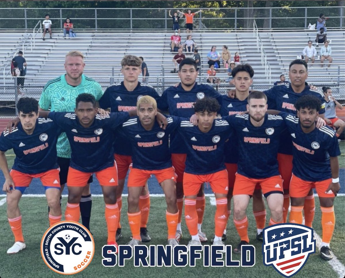 The SYC United <a href="/UPSLsoccer/">UPSL</a> PRO team got a solid 4-0 win last night at home. It is great  to see a starting 11 with 4 current SYC Coaches, 4 SYC Alumni currently playing D1 College Ball and 1 current SYC <a href="/MLSNEXT/">MLS NEXT</a> player!
#WeAreSpringfield 🟧🟦