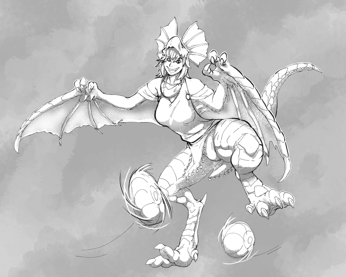 HuntressLavi's tweet photo. Day 2: Yian Kut-Ku girl of #MonthterHunter22 https://t.co/1ks9vYPU9l