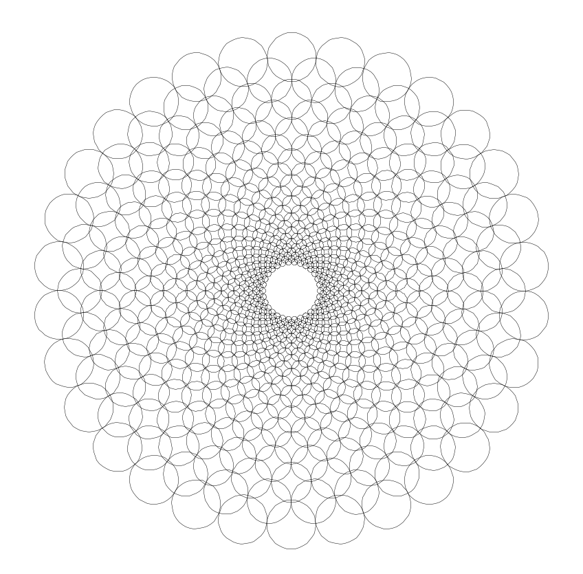datadreamer's tweet photo. Phylotaxis experiments in preparation for plotting. Hoping to do a mix of pen plotting and digital projection mapping for some future artworks. https://t.co/6JZmfWeYTA