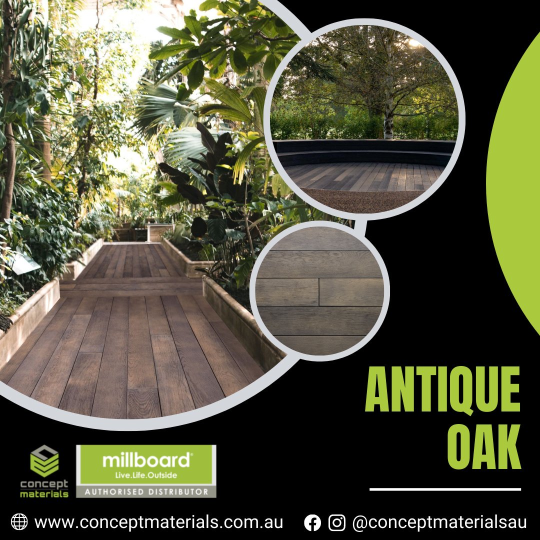 millboarddeck's tweet photo. 𝗔𝗻𝘁𝗶𝗾𝘂𝗲 𝗢𝗮𝗸 floors are timeless. Delicate scratches, abrasions, and damage caused by many years of use add to their character, and our floors become more attractive over the years. 

#millboard #millboarddecking #conceptmaterials #antiqueoak #compositedecking #decking https://t.co/8m3BSedULF