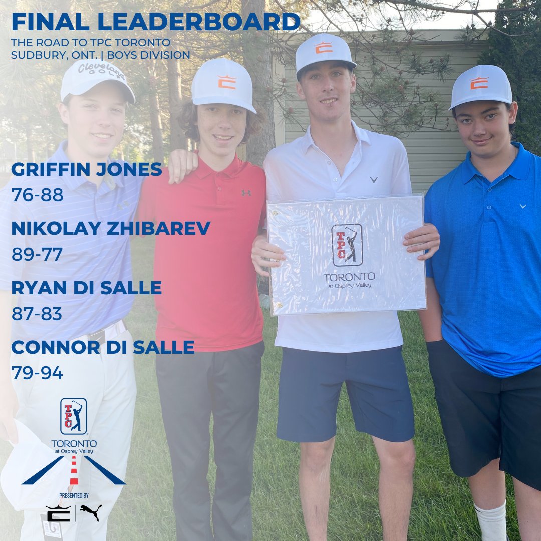 Another qualifier in the books, another great group of young athletes earning a spot in the field at <a href="/TPC_Toronto/">TPC Toronto at Osprey Valley</a>!

Full scores from this weekend at <a href="/idylwyldegcc/">Idylwylde Golf & Country Club</a> and <a href="/TimberwolfGolf/">TimberwolfGC</a>: golfgenius.com/pages/81817237…