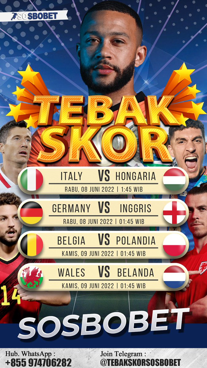 TEBAK SKOR SOSBOBET
Hadiah Adalah 100% dari Kemenangan Yang Didapat dari 1 Tiket Tebak Skor.
WhatsApp  +855 97 470 6282
#sosbobet #tebakskor #ricadinho #MotoGP #DesaWisataNusantara #bts #atta #luhut