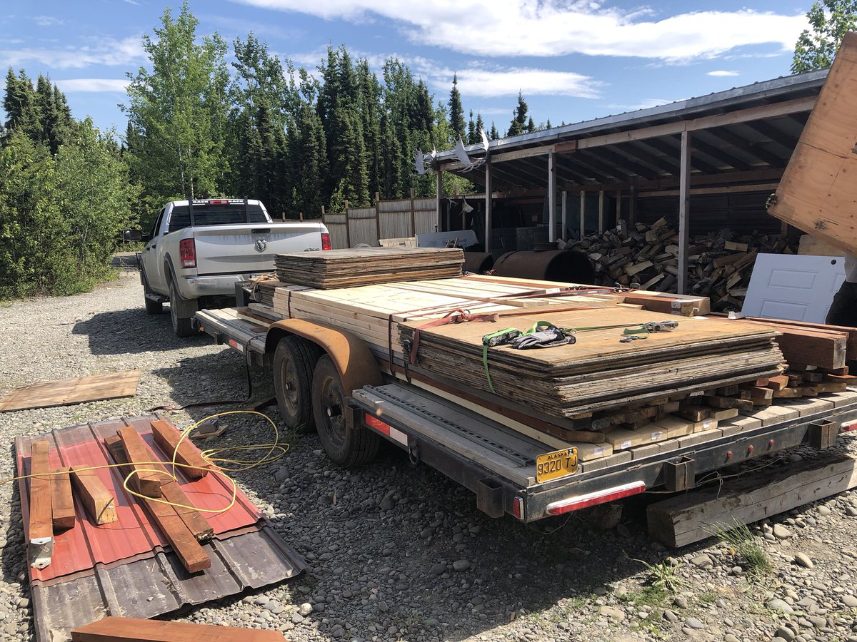 gomer2323's tweet photo. We got the porch down and loaded. Whew. We got a bunch of tools loaded and hardware packed. Been a busy day and i missed the damned hockey game.
#CampingPrep
#Petersville2022 https://t.co/Wz9onbj2uG