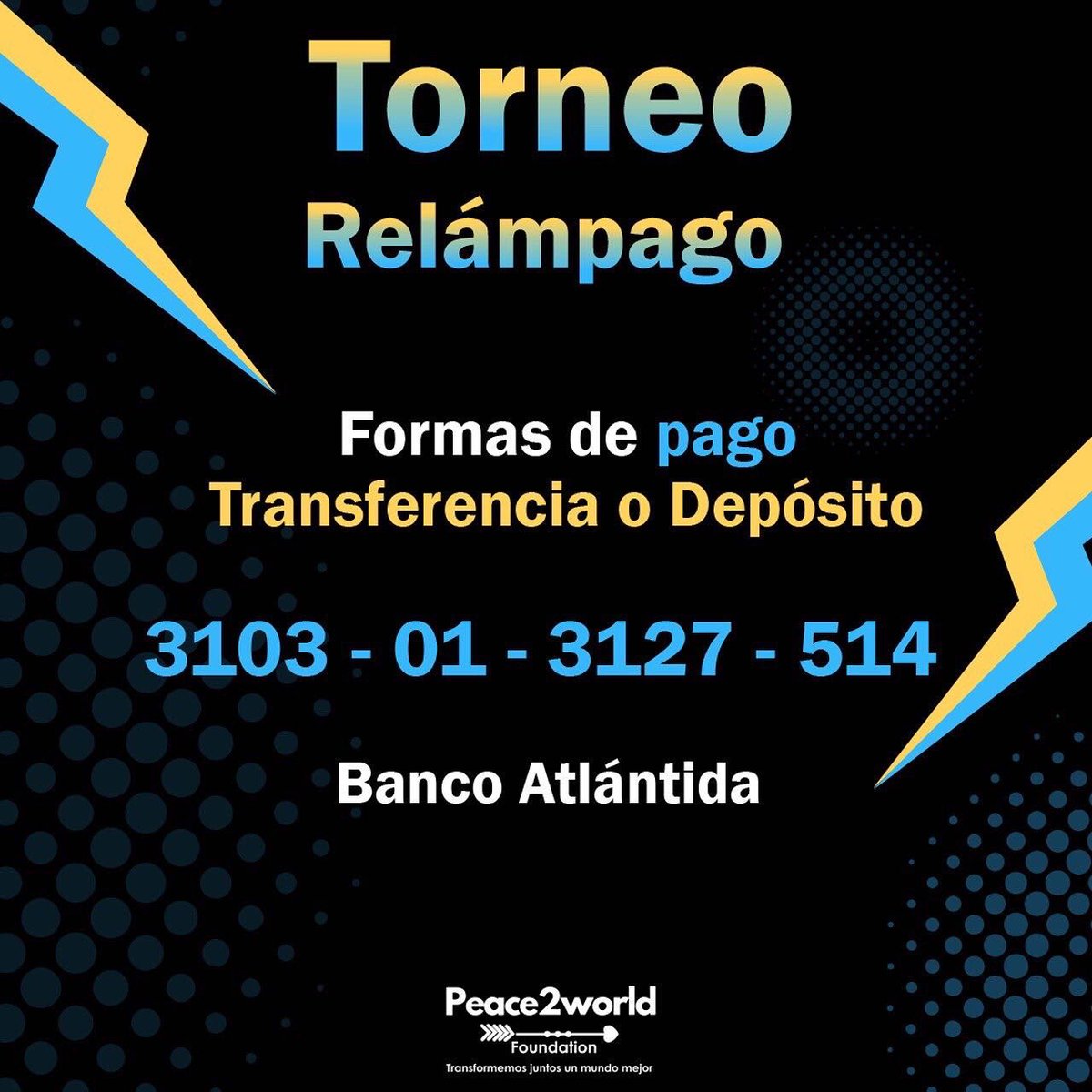 Peace2world_org's tweet photo. ¡TORNEO RELÁMPAGO POR EL DÍA DEL PADRE!⚽😎🔝
Para celebrar el mes de papá, como #Peace2WorldFoundation hemos organizado un torneo relámpago de fútbol rápido para que disfrutes tú y tu familia en #COOPEFASport 😉
Fecha: Sábado 18 de Junio de 2022
Hora: 2:00 P.M. en adelante https://t.co/4Mo08wAFsx