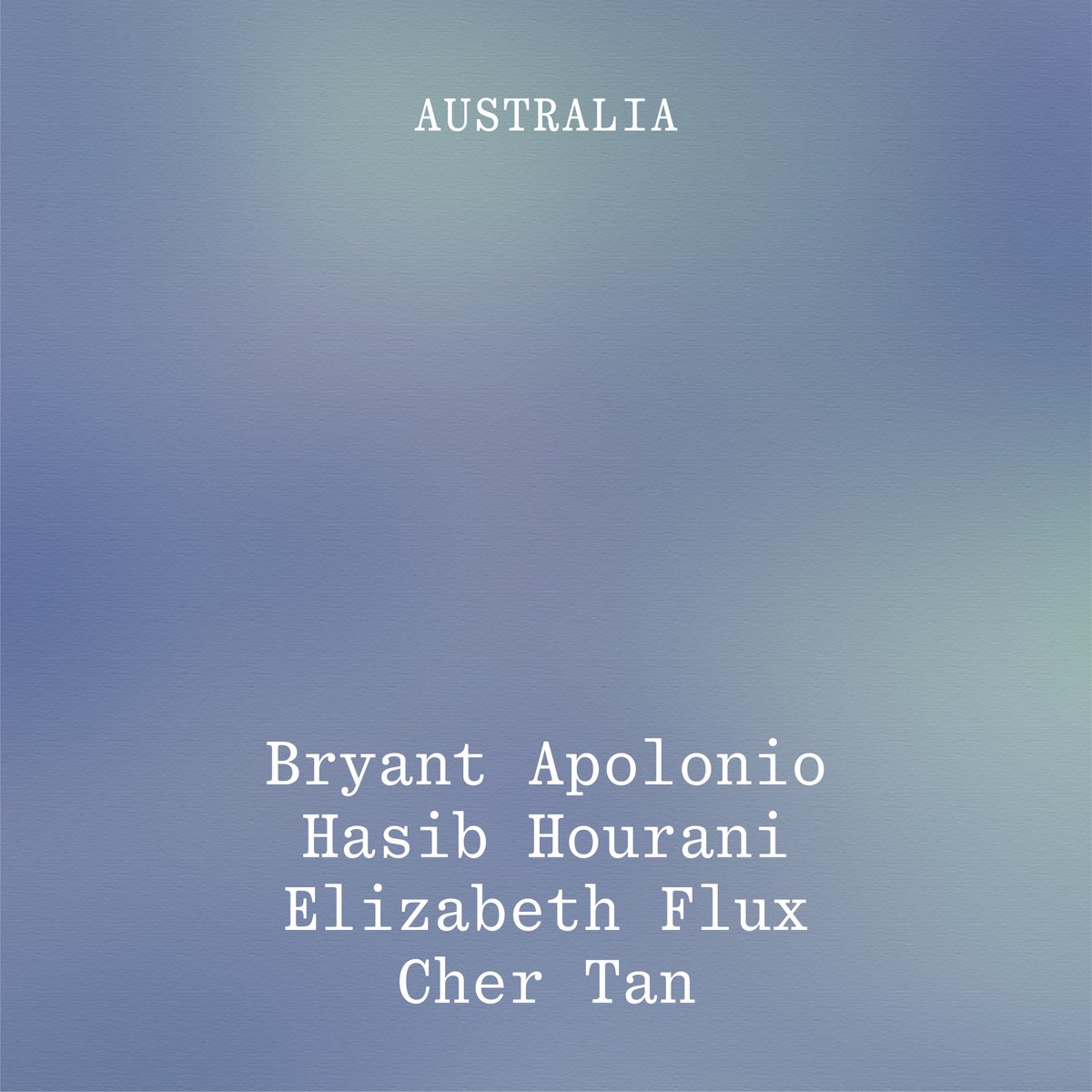 Over four months, 𝑆𝑙𝑜𝑤 𝐶𝑢𝑟𝑟𝑒𝑛𝑡𝑠 brings together talented writers from Australia &amp; Aotearoa—Bryant Apolonio, Saraid de Silva, <a href="/ElizabethFlux/">Elizabeth Flux</a>, <a href="/hellohourani/">hasib</a>, Nathan Joe, <a href="/plainricedinner/">Rose Lu</a>, <a href="/mxcreant/">symbolic human</a>  &amp; <a href="/chrisjtse/">Chris Tse</a>.