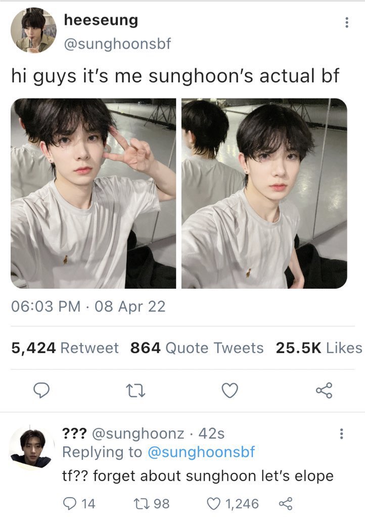 mild4ngz's tweet photo. a #heehoon one tweet au wherein https://t.co/fS33MmAEYg