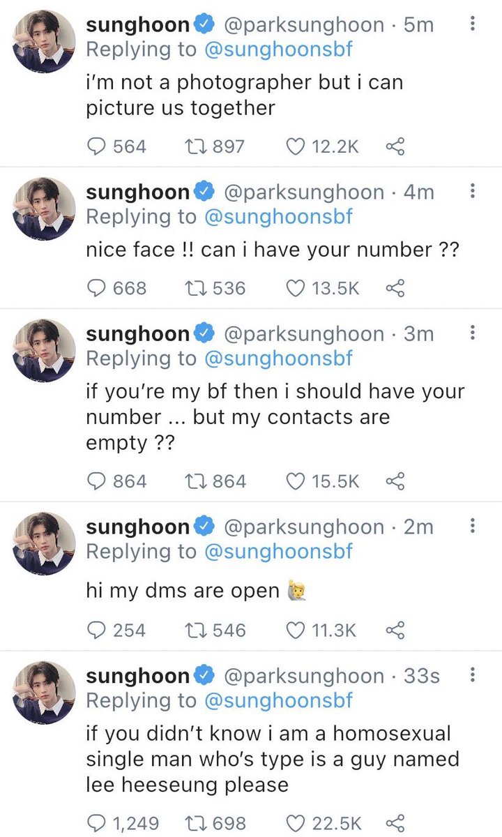 mild4ngz's tweet photo. a #heehoon one tweet au wherein https://t.co/fS33MmAEYg