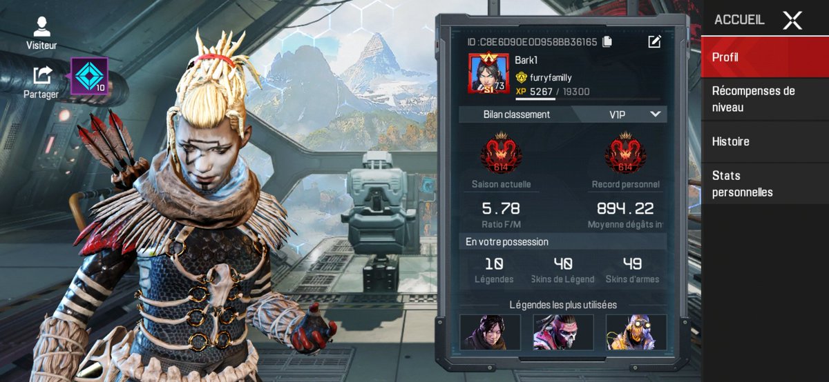 CryptoOnTopp's tweet image. Predator S1 on apex legends mobile