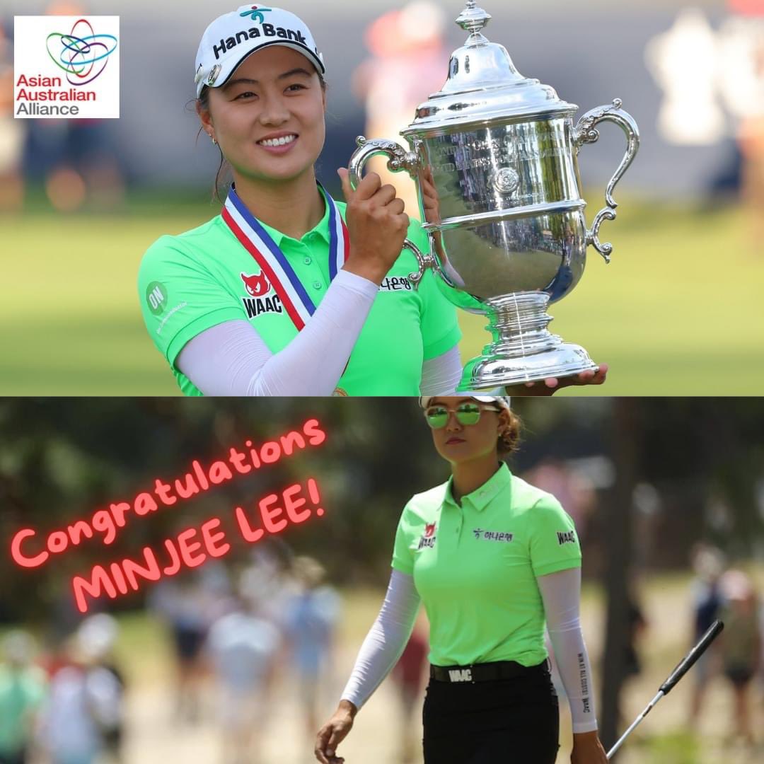 AsianOzAlliance's tweet image. News just in!

Australia's MINJEE LEE has just won the US Women's Golf tournament!
@minjeegolf 
What a champion! #golf #MinJeeLee #australia #GolfSwing #sport #USA #auspol