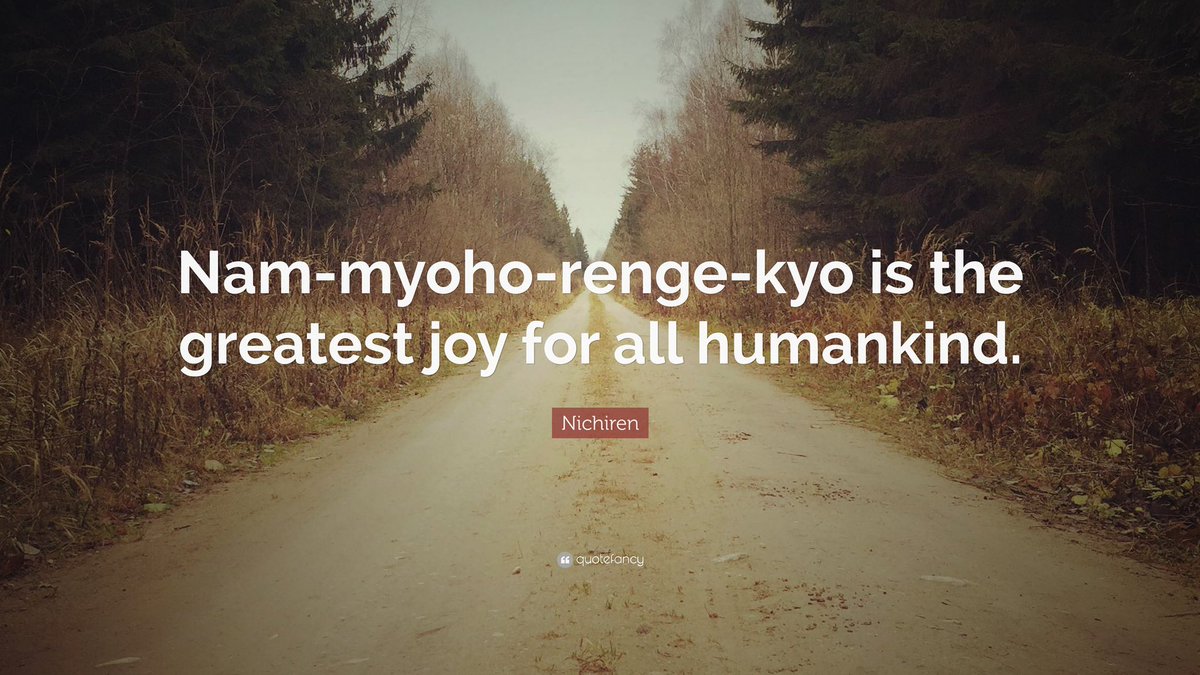 All the pain, all the anger,all the hurt in my life is turned to the greatest joy when I recite Nam Myoho Renge Kyo 🙏🏽