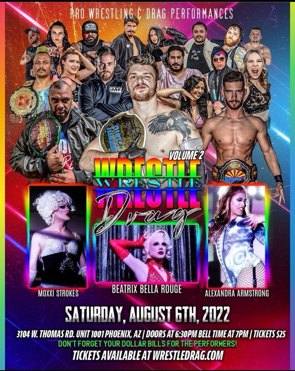 AVERT YOUR EYES FROM THAT MANS INJURY!!!#HIAC #CodyRhodes In the mean time, Look at what's coming up! WrestleDrag Vol. 2 - August 6th #wrestledrag #queerwrestler #moxxi