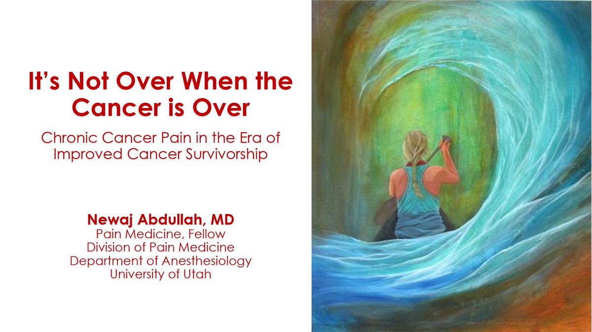 Cancer Pain is a topic dear to my heart. I am excited to give this talk at the Departmental Grand Round this upcoming Friday. #CancerPain #CancerSurvivorship @huntsmancancer @UofUtahPain