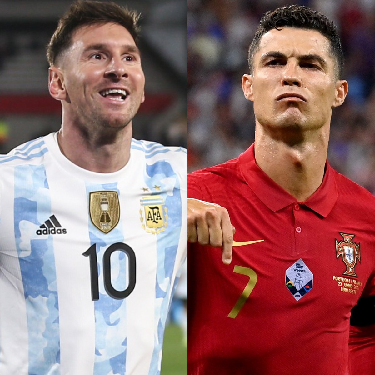 ➤ Cristiano Ronaldo: 815 goles y 231 asistencias en 1121 partidos.
➤ Lionel Messi: 769 goles y 331 asistencias en 974 partidos.

Convirtieron lo extraordinario en algo ordinario.

Los más consistentes de todos los tiempos.

LOS MÁS GRANDES DE LA HISTORIA.