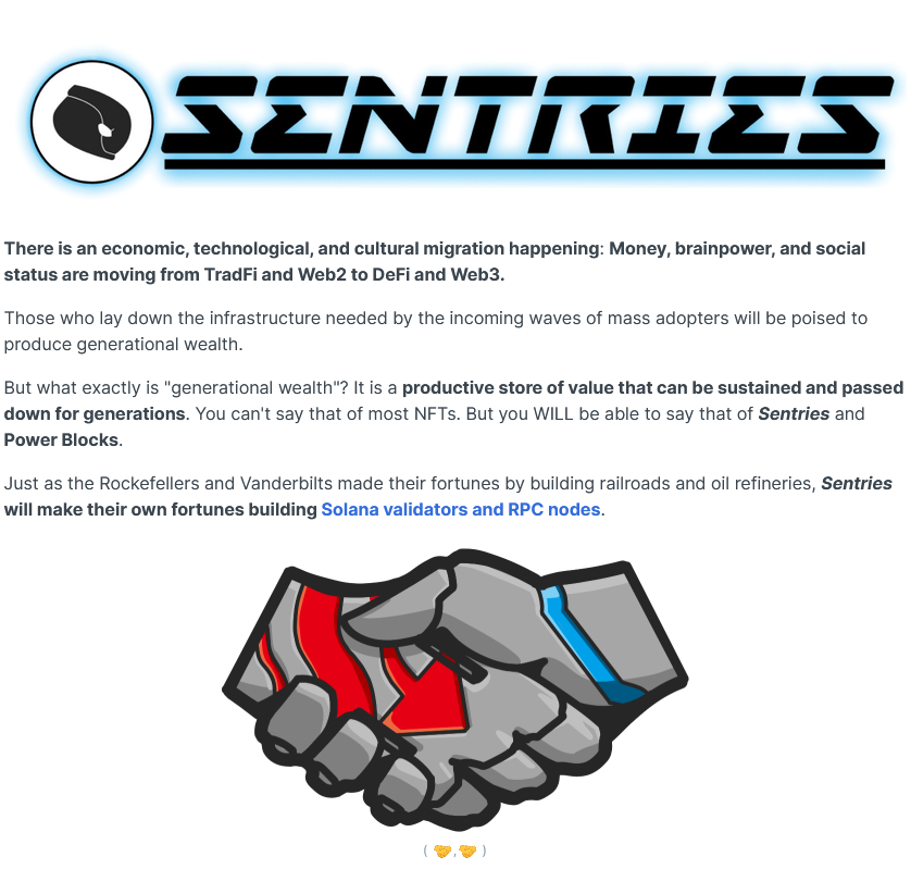 Sentries_SOL's tweet photo. Notifications on. 

(🤝,📄) 

#Sentries #SolanaNFT #SOL #NFTCommunity https://t.co/k7wHhJJrvi